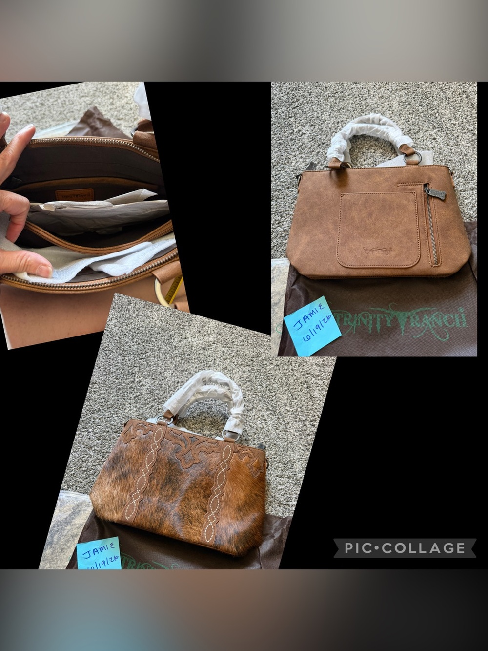 Trinity West Brown Leather Top-Handle Tote